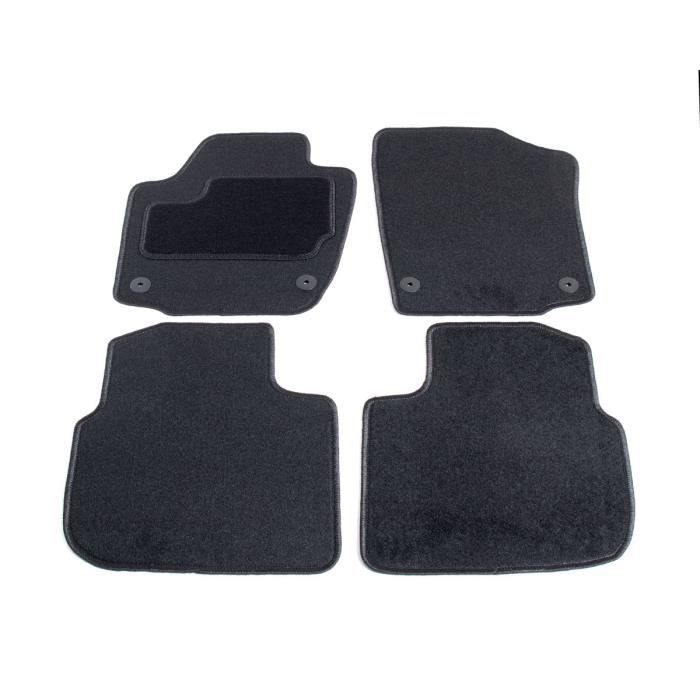 Skoda rapid 2012 entièrement sur mesure 4 pièce en caoutchouc voiture tapis set avec 4 clips
