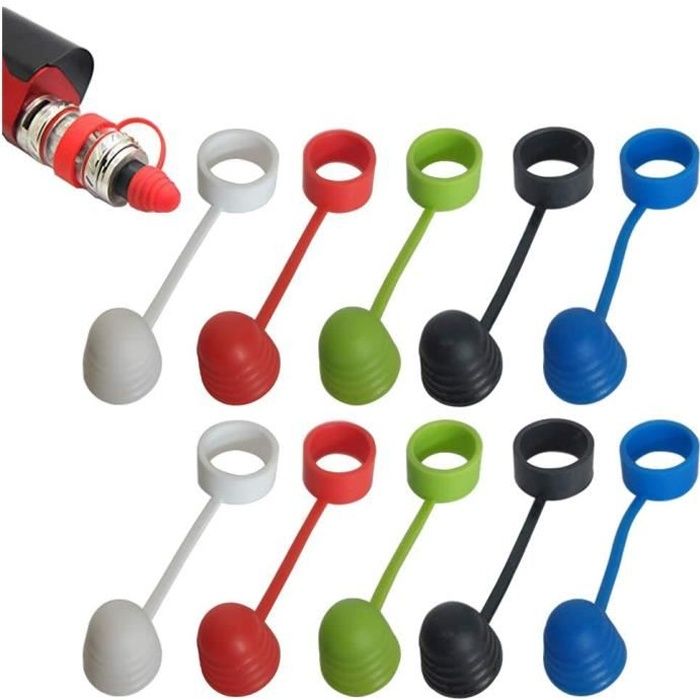 cigarettes électroniques accessoires embout en silicone pour bague en  silicone avec capuchon (rouge, blanc, noir, bleu, vert