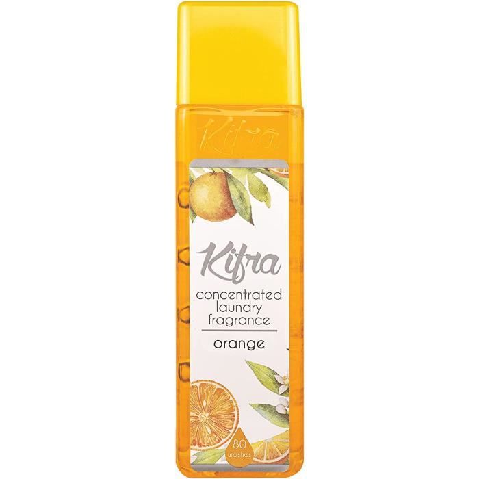 KIFRA Orange Parfum de Linge Concentré 200 ml 80 cycles de lavage :  : Epicerie