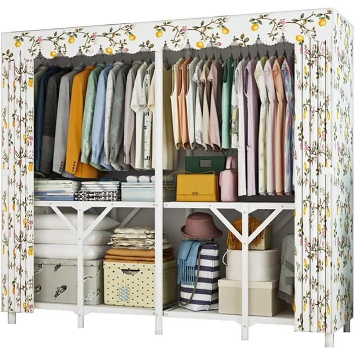 Armoire de Fille, Créativité Tissu Stable Armoire Portable Pliante