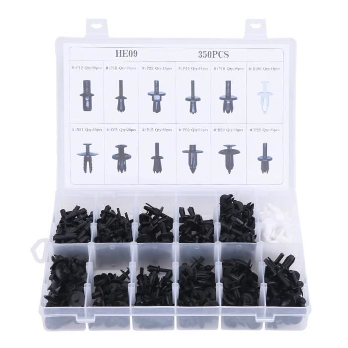 Rivets Poussoir Nylon 3mm - Lot De 100 - Pour Panneau 2-3mm - Uxcell - Noir