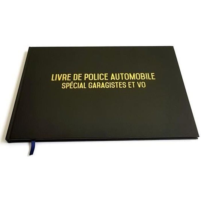 Registre spécial garagistes garages et VO - Livre de police automobile - 100 pages - Qualité premium