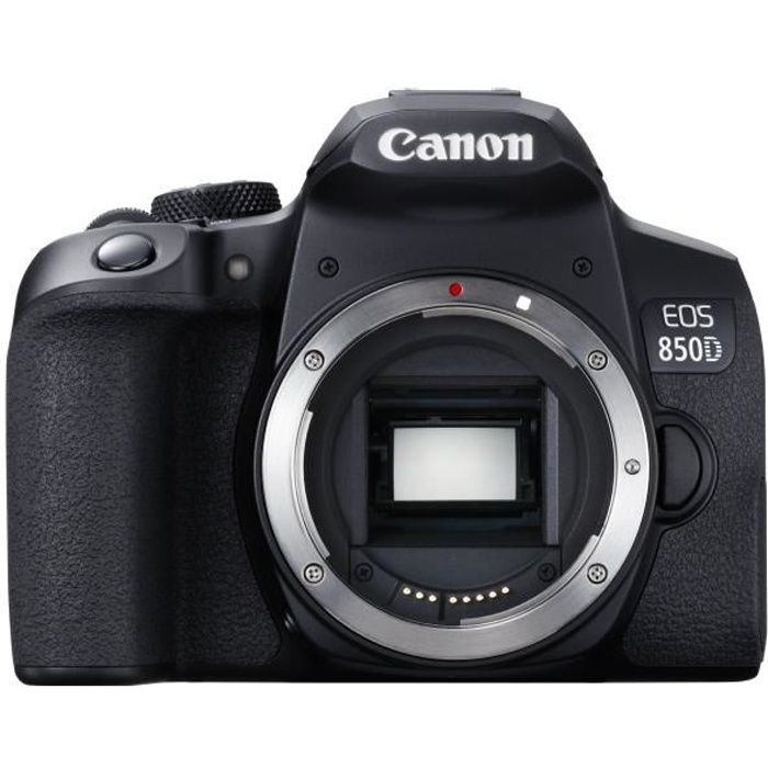 Appareil photo hybride CANON EOS 850D - CMOS 24,1 Mpixels APS-C - 7 im/sec. - 45 collimateurs AF - Video 4K