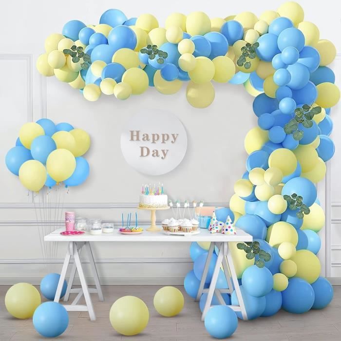 Kit guirlande de ballons double peluche bleu café marron café