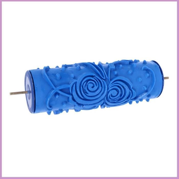 Rouleau De Peinture à Motifs En Caoutchouc De 5 Pouces, Beaux Motifs, Rouleau De Texture D'art Décoratif Réutilisable, Pochoir De Rouleaux à Motifs