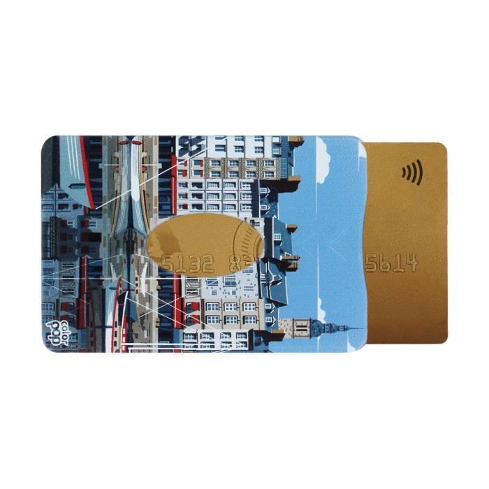 Color Pop Porte-Carte Rigide Anti-RFID, Protection Bancaire, PVC, 9,1 X