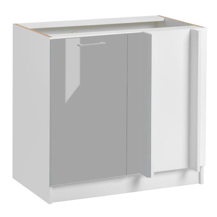 Cuisineandcie Meuble Haut Cuisine Eco Gris Brillant 30cm 1 Porte - Rangement Pratique Et Design Moderne