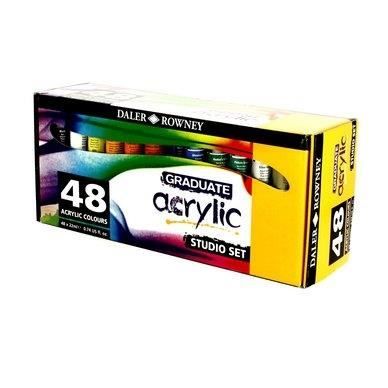 Daler-Rowney Aquafine Lot De 4 Pinceaux Aquarelle En Poils