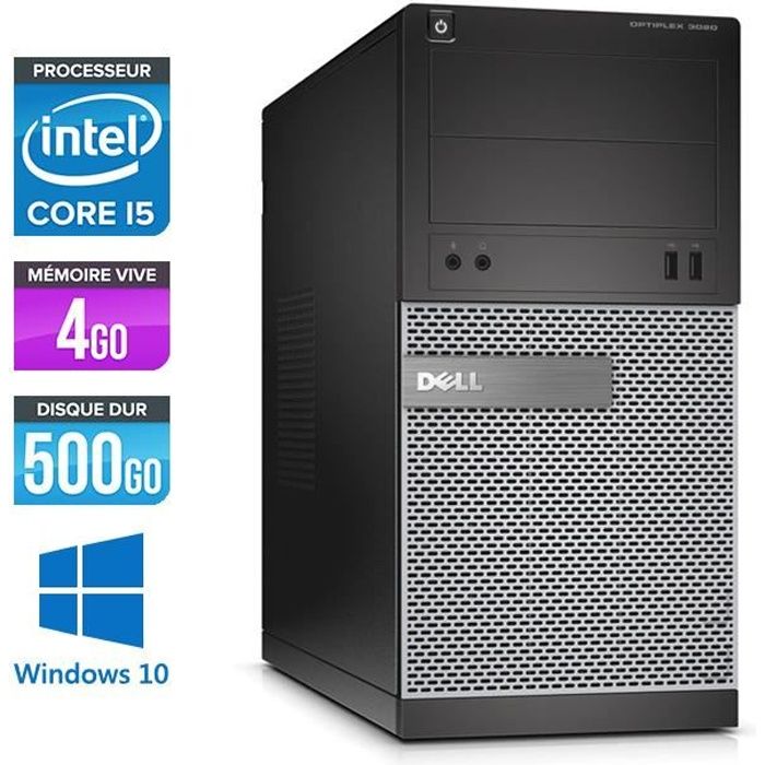 Pc de bureau Dell Optiplex 3020 Tour - i5 - 4Go- 500Go HDD -W10 - Dell