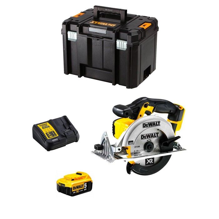 Scie Circulaire DEWALT DCS391 1 Batterie 5 0Ah Chargeur DCB115 Coffret TSTAK VI