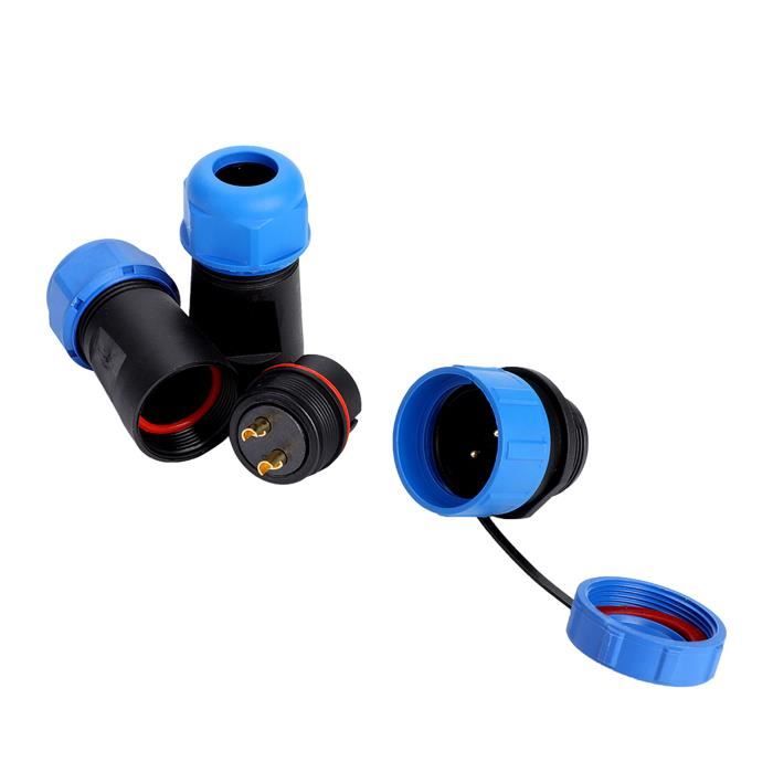 Connecteur 3 Broches Connecteur Aviation SP21 3 Broches - Étanche IP68 - 500V 30A - Pour éclairage Extérieur IP68 étanche