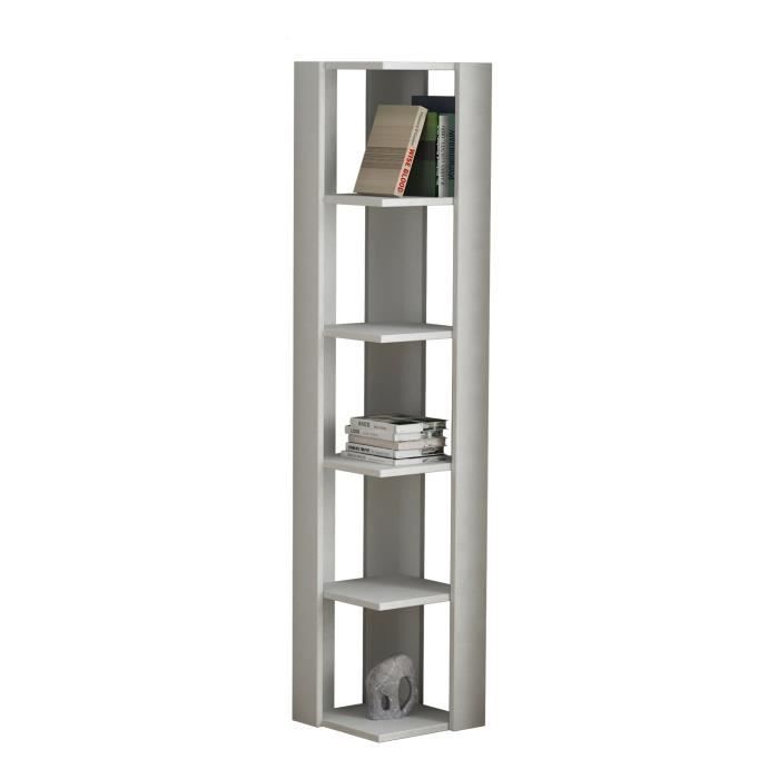 bibliothèque woody fashion : cette étagère élégante est fabriquée en panneaux de particules 100 % mélaminés. elle comporte plusie...