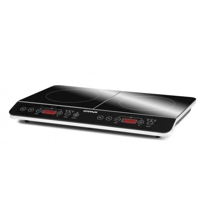 Table de cuisson à induction G3 Ferrari G10047 - Noir - 2 brûleurs - 1500W/2000W