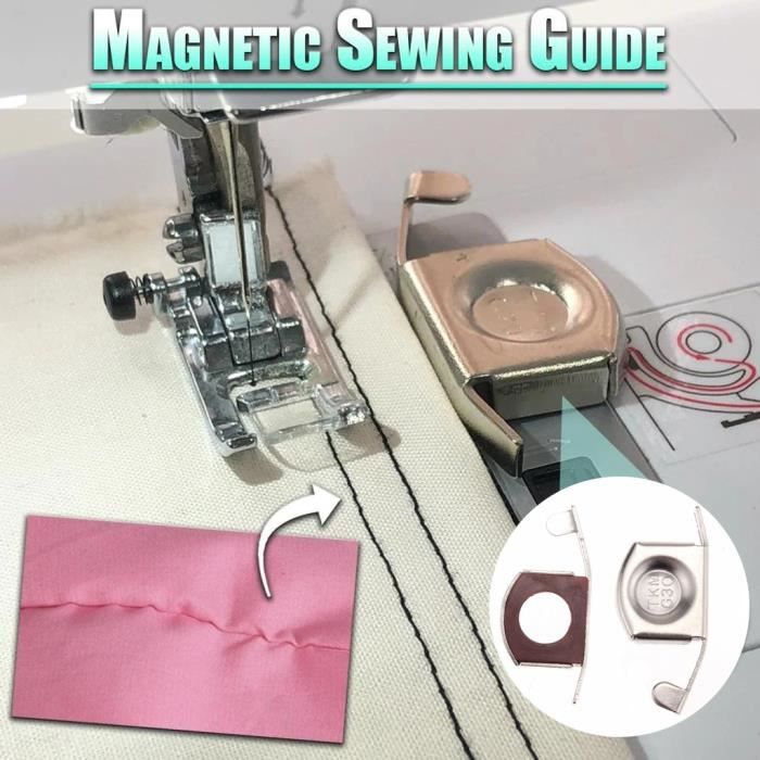 Ortviai Guide de Couture Magnétique pour Machine à Coudre, Couture  Accessoires, Pièces de Machine à Coudre, Aimant de Guide de Couture :  : Cuisine et Maison