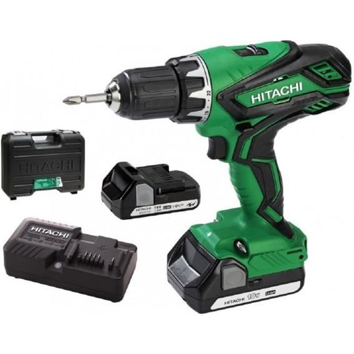 Hitachi Perceuse Visseuse Ds18djl Wc Avec 2 Batteries 18 V 1 5 Ah Li Ion Et Coffret Achat Vente Perceuse Perceuse 2 Batteries Coffret Cdiscount
