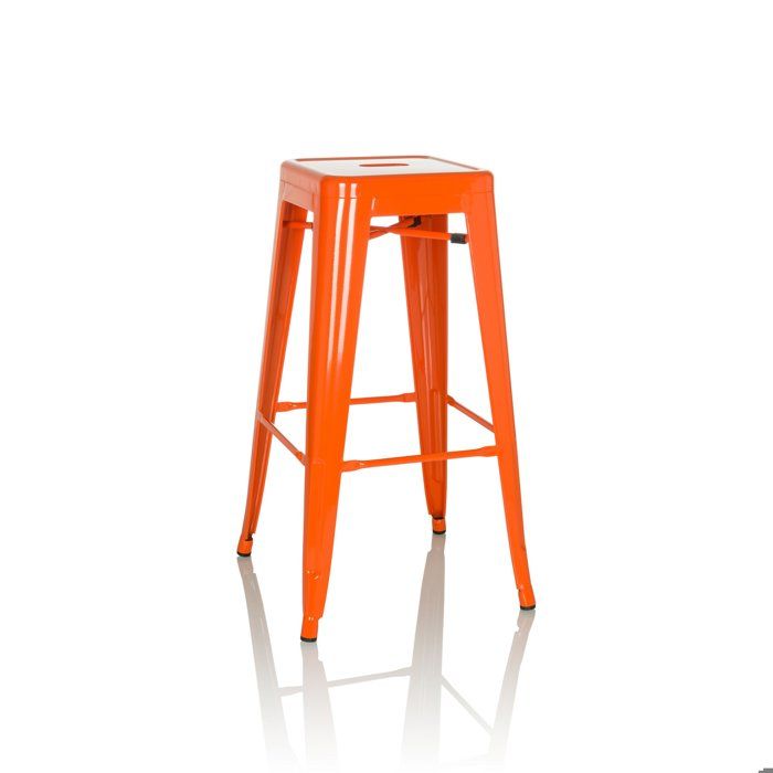 Tabouret de bar - hjh OFFICE - VANTAGGIO HIGH - Orange - Métal