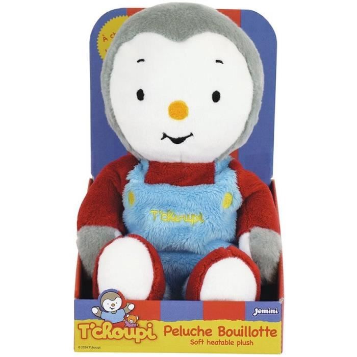 T'choupi Peluche Bouillotte +/ 21 cm avec Micro Perles d' JEMINI Apaise les maux de ventre et réchauffe.