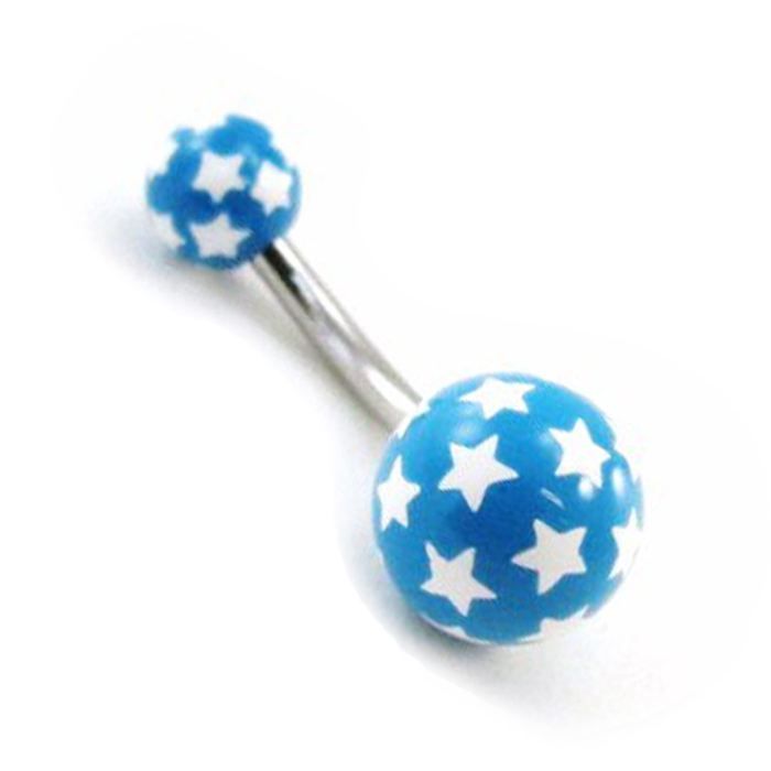 Piercing De Nombril étoile En Acier Inoxydable - Zircons Transparents, Hypoallergénique, Plusieurs Tailles