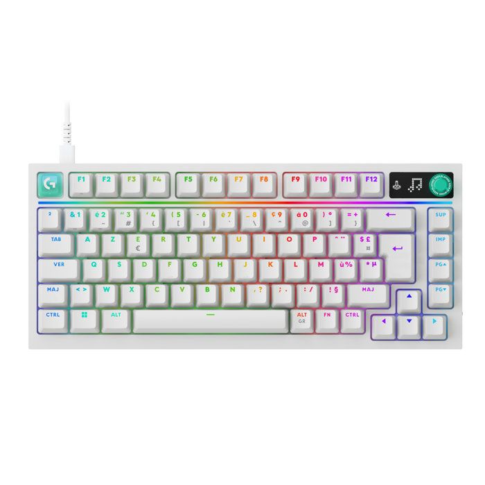 Logitech Clavier gaming avec fil Azerty G G316X 75 Blanc - vue 2