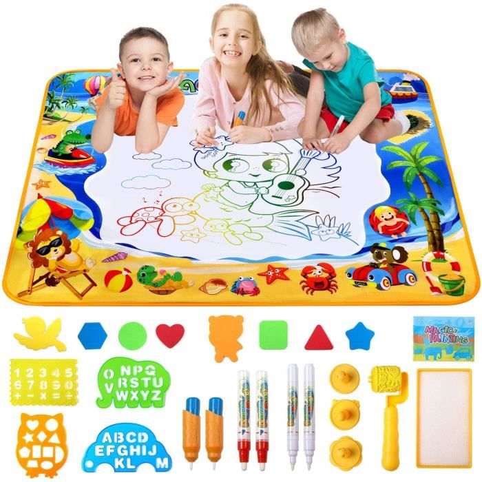 Tapis de Griffonnage D'eau, Tapis de Dessin Magique D'eau pour Enfants Tapis de Griffonnage D'eau, Tapis de Dessin Magique D'eau pour Enfants