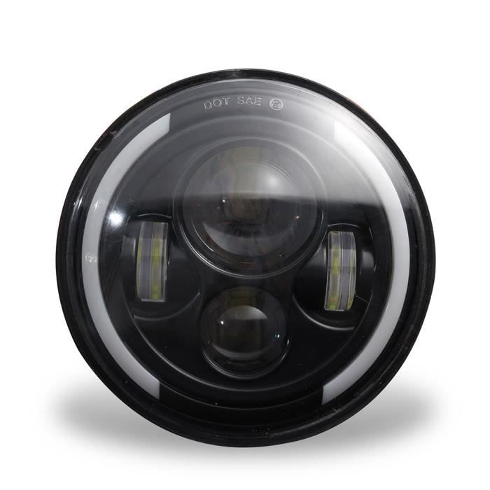 Phare LED Projecteur Halo Angel Eyes 7 Pouces Pour Harley - 50W H13 HI/LO - Neuf Garanti à Vie