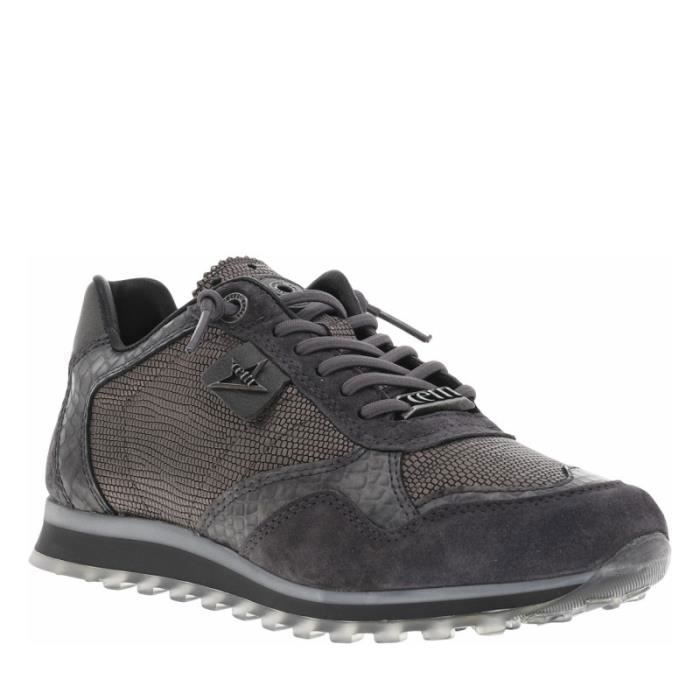 Baskets Cetti - CETTI - Anthracite - Cuir - Lacets - Femme