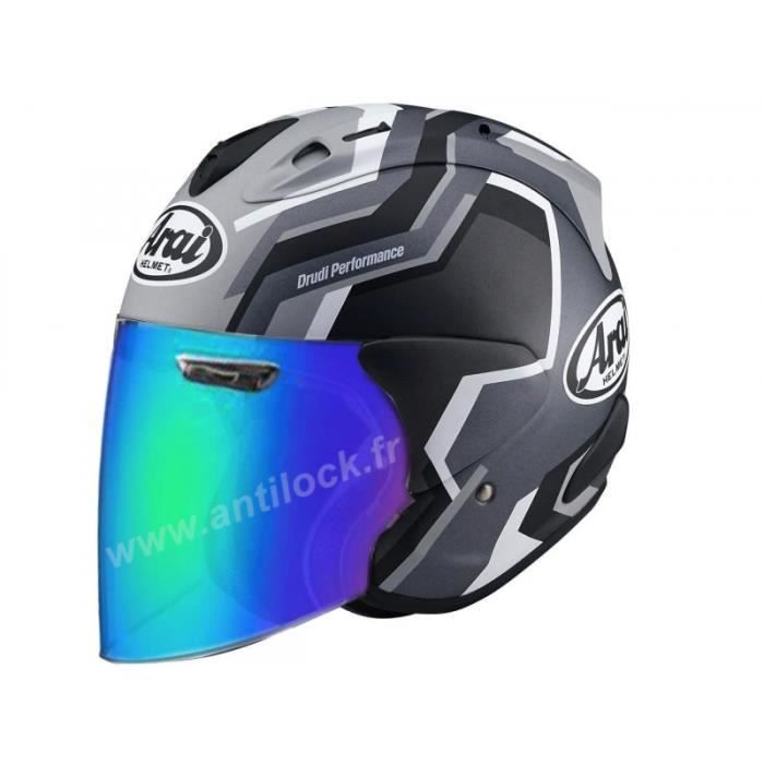 ARAI JET SZR VAS RSW BLACK NOIR AVEC VISIÈRE MIROIR VERT Cdiscount Auto