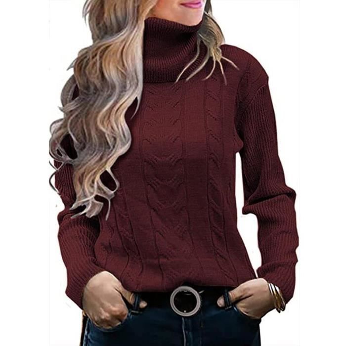 Tania : Robe a col roulé en tricot