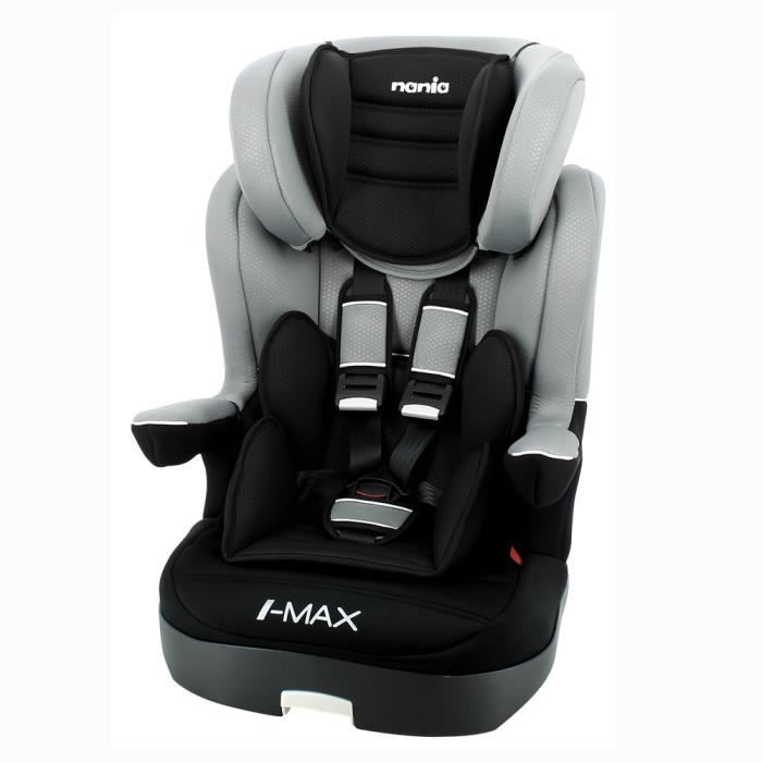 Nania Siège auto IMAX groupe 1/2/3 (936kg) 3 étoiles ADAC Appuietête réglable Gris luxe