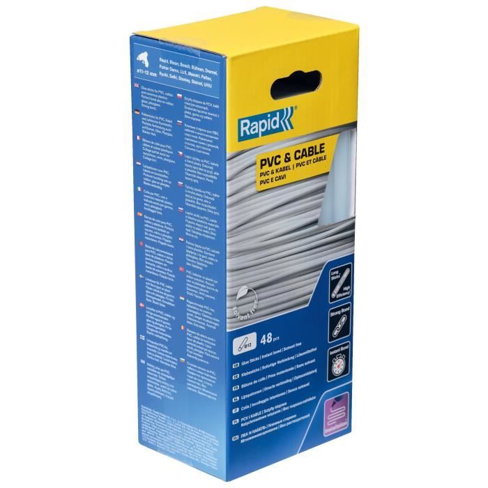 Bâtons de colle Rapid 12 mm 48 bâtons PVC Résine Intérieur