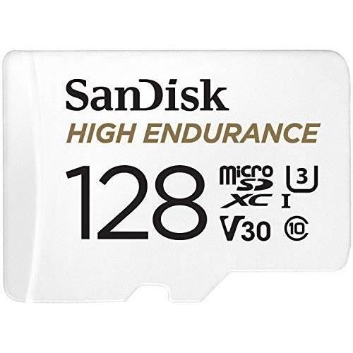 SanDisk HIGH ENDURANCE Carte microSDHC + Adaptateur SD pour le monitoring vidéo domestique ou sur dashcam jusqu'à 100Mo/ - vue 2