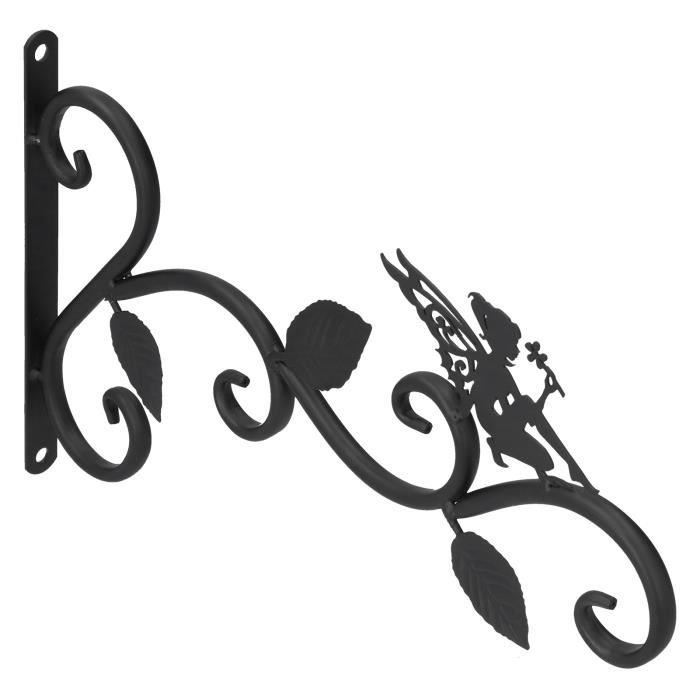 Crochet Plante Suspendu En Fer Blanc - Support Mural Intérieur Extérieur Pour Pot Fleur Et Décoration