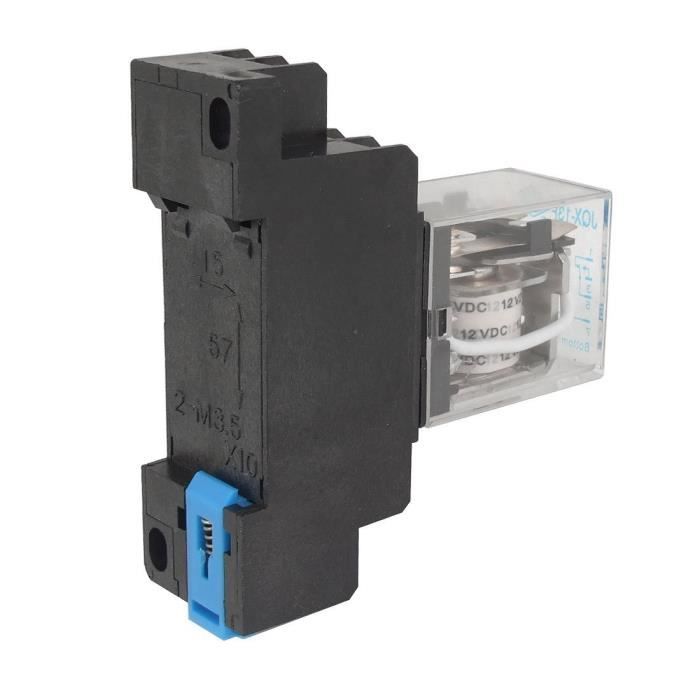Relais 24V DC Taiss 4NO+4NC 10A - Bobine Cuivre - Prise YJTF08A-E - Pour Automatisme