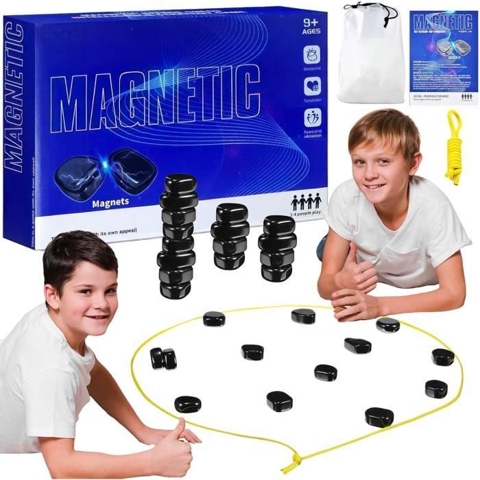 Jeu Aimant Magnétique 2025 – Échecs Magnétiques Portable, 20 Pièces + Corde, Réflexion & Fun En Famille