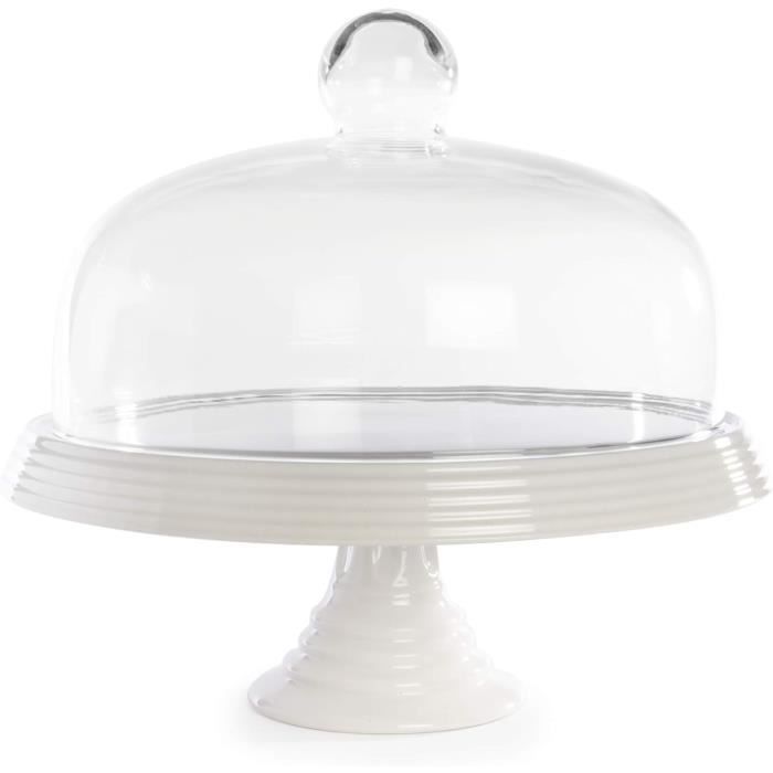 Présentoir à Gâteau EDG Enzo De Gasperi Avec Couvercle Verre 27 Cm - Transparent