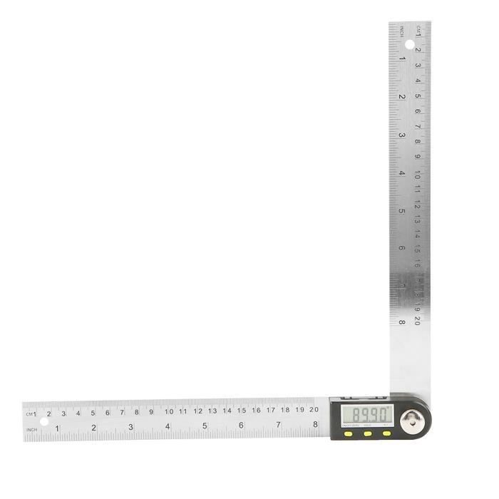 Goniomètre Numérique En Acier Inoxydable - Mesure D'angle 0-180°, Précision ±0,5°, écran LCD, Pour Bricolage Et Construction