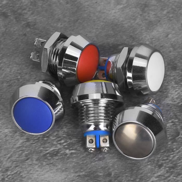 Interrupteur à bouton-poussoir - SURENHAP - 5 pièces - IP65 - 12mm - 2A ...