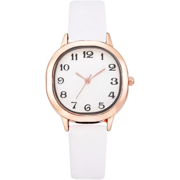 Montre à Quartz Ibasenice - Acier Inoxydable Unisexe - Style Minimaliste - Cadran Argenté