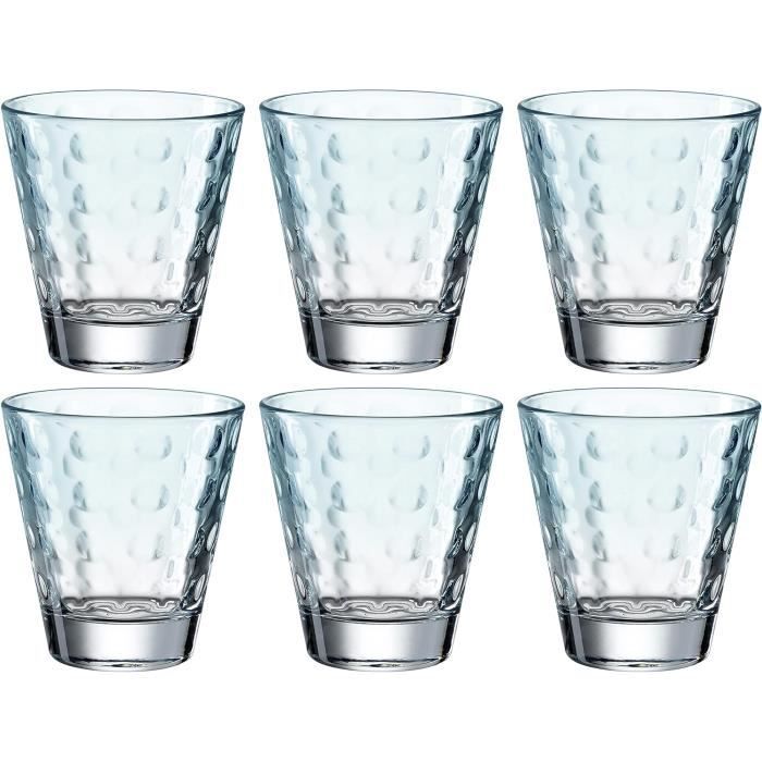 Leonardo Bicchiere Acqua In Vetro Grigio 215 Ml - Serie Optic, Lavabile In Lavastoviglie, Made In Germany