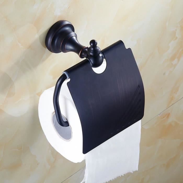 Porte Rouleau Papier Toilette Style Victorien - Bronze Massif, Fixation Murale