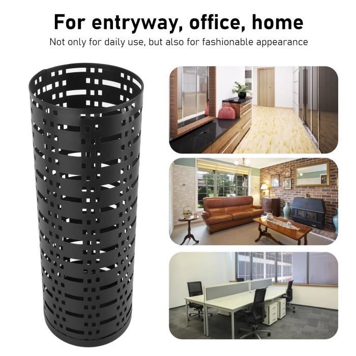 Porte-parapluie rond en acier inoxydable avec 4 emplacements, porte- parapluie d'entrée autonome pour parapluies longs et courts Porte-parapluie rond en acier inoxydable avec 4 emplacements, porte- parapluie d'entrée autonome pour parapluies longs et courts
