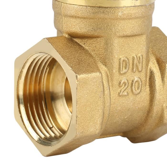 DN20 Brass Gate Valve BSPP G3/4 Rotary Sluice Valve