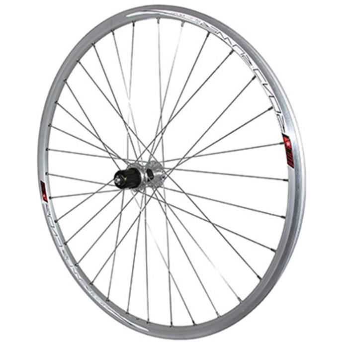 Roue route 700 Road Runner arriere argent moyeu alu pour cassette Shimano Sram 10 9 8V Velox Cdiscount Sport