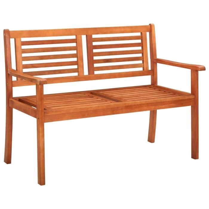 Vidaxl Banc de jardin 2 places 120 cm Bois deucalyptus solide