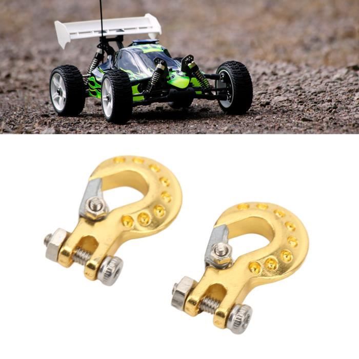 LAFEINA Crochet de remorque RC Rock Crawler en métal à l'échelle 1:10 pour camion à chenilles Axial SCX10 90046 Tamiya CC01 D90 D110 (Noir