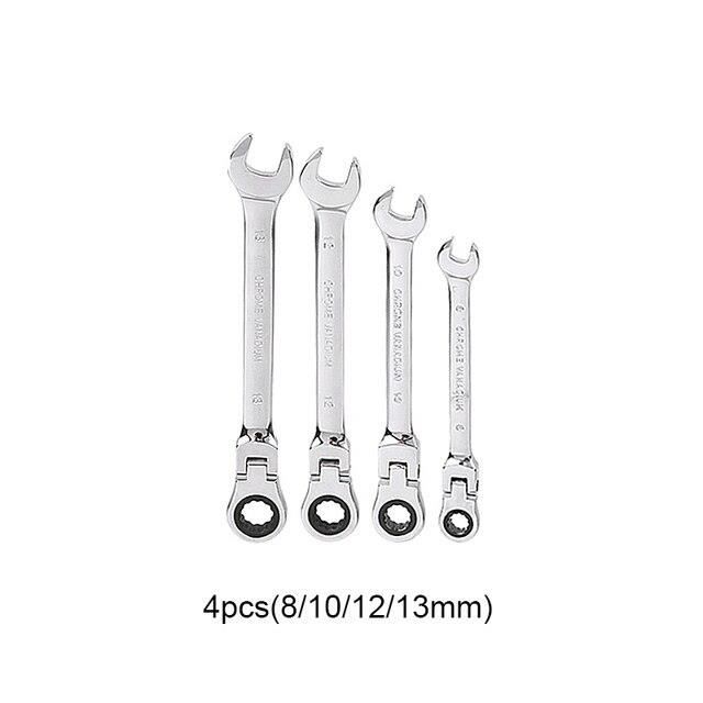 Lot De 4 Clés à Molette Réglables - Tailles 150, 200, 250, 300 Mm (6, 8, 10, 12 Pouces) - Acier Galvanisé, Poignée Antidérapante