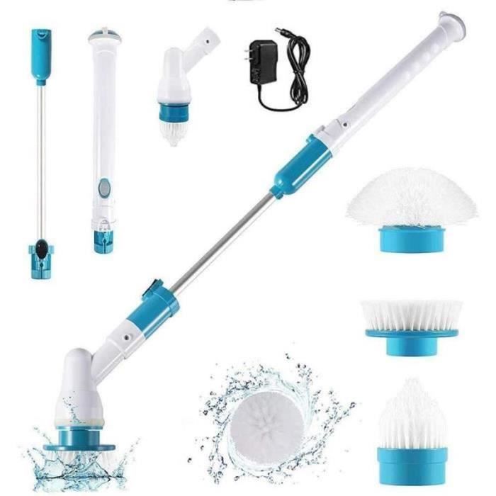 Brosse électrique Rechargeable Pour Barbecue - 2 Têtes (acier Inox + éponge), Autonomie 60 Min, Résistante à 200°C
