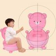 Pot Ergonomique d'enfant  | Siege de bébé Toilette pour l'apprentissage de la propreté enfant |  Rose 40 * 37 * 44 cm-1
