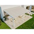 Abri de terrasse adossé Classic Terrando 6x4m en métal - Terrando - Blanc - Polycarbonate opale - 24m²-1