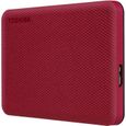 Disque dur externe - TOSHIBA - Canvio Advance - 1 To - Rouge-1